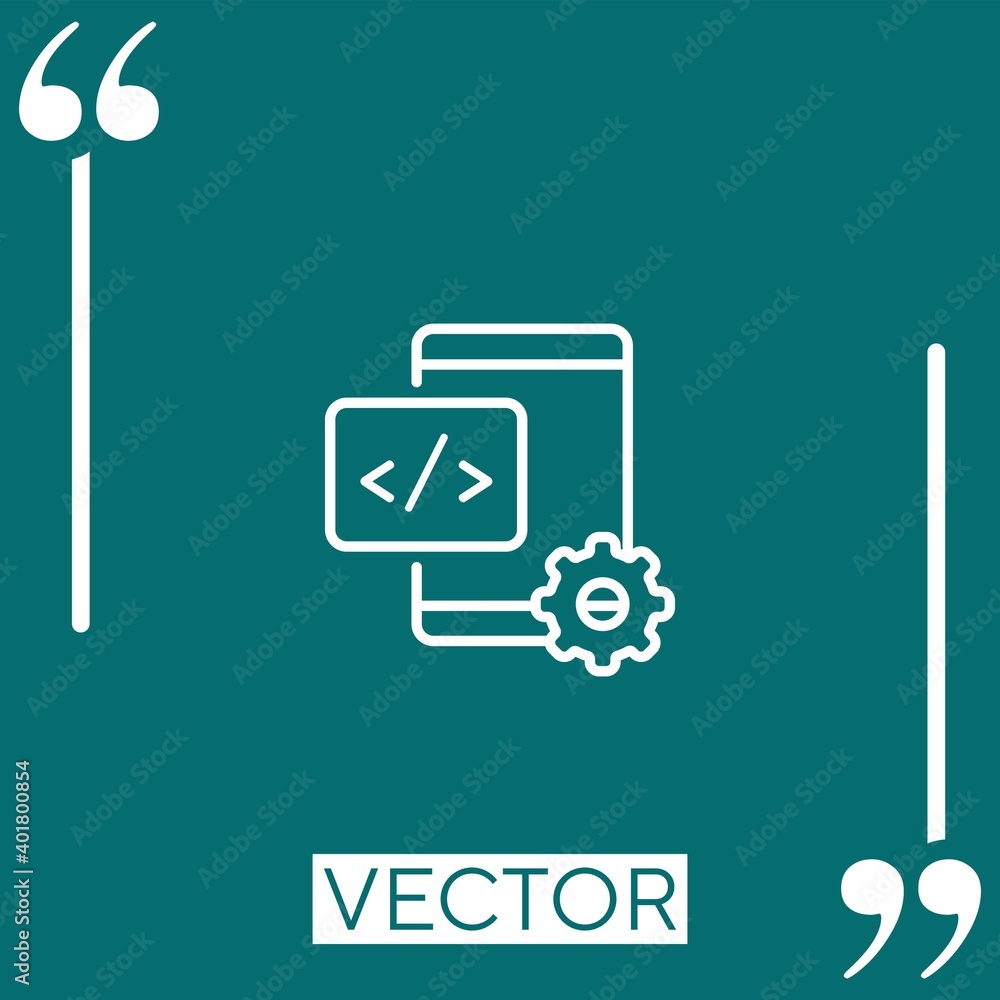 Poster ux vector icon linear icon. editable stroke line