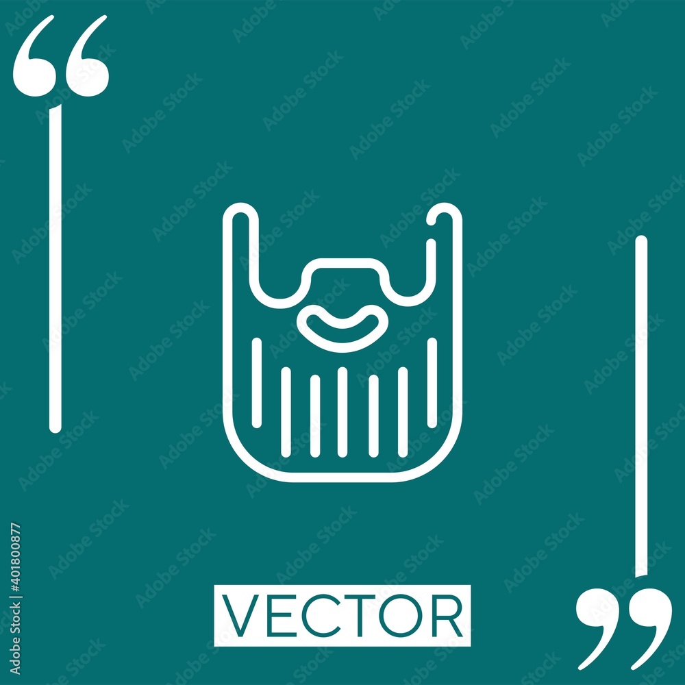Poster beard vector icon linear icon. editable stroke line