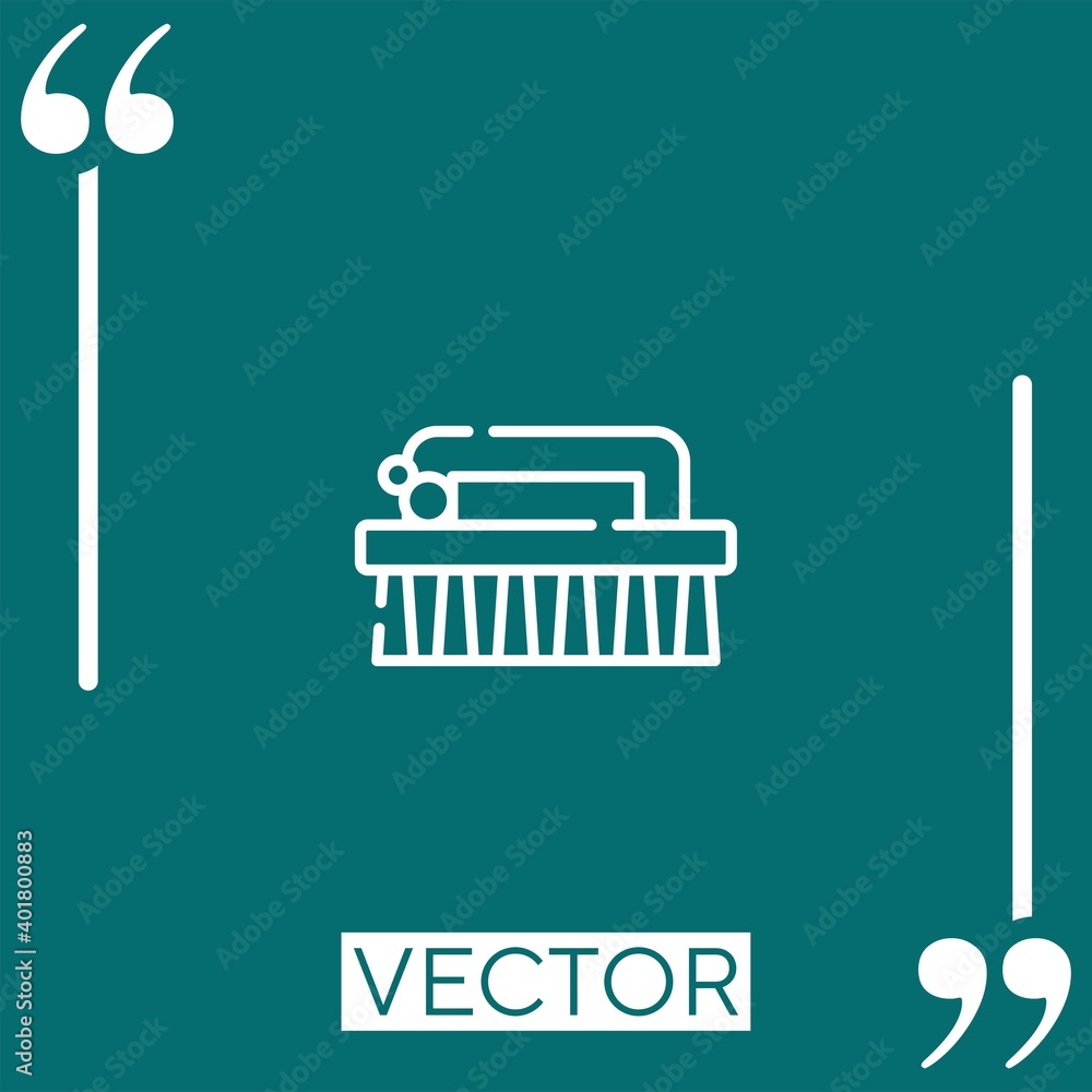 Poster brush vector icon linear icon. editable stroke line