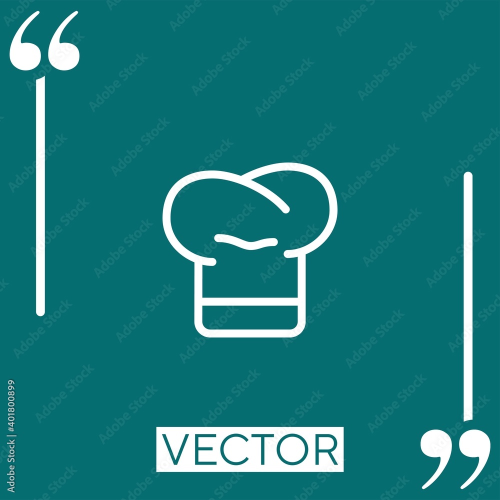 Poster chef vector icon linear icon. editable stroke line