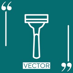 razor vector icon Linear icon. Editable stroke line