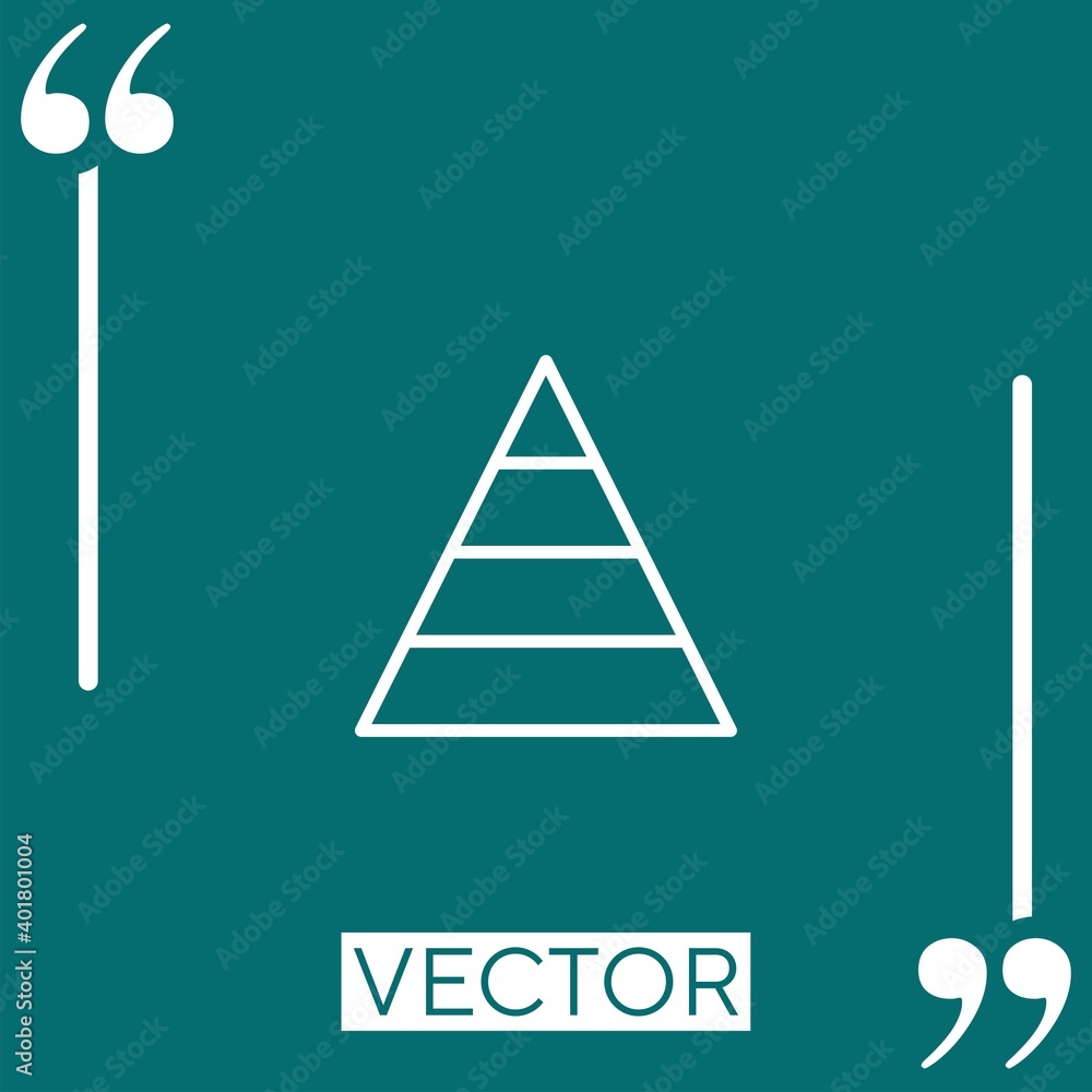 Poster pyramid vector icon linear icon. editable stroke line