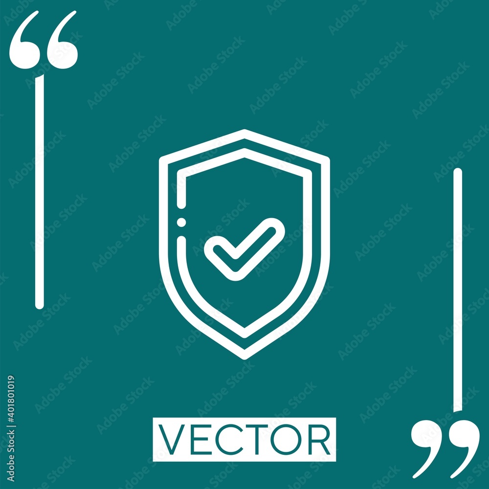 Aufkleber shield vector icon linear icon. editable stroke line