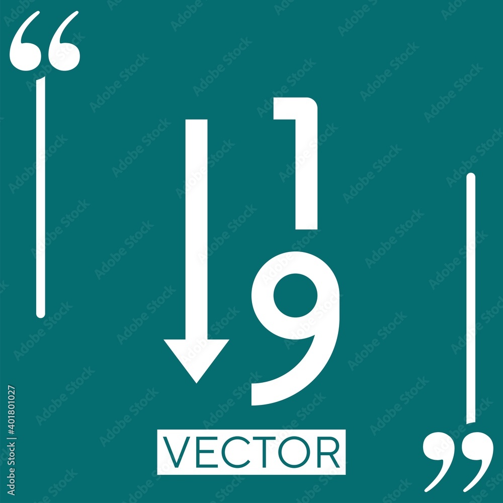 Poster sort vector icon linear icon. editable stroke line