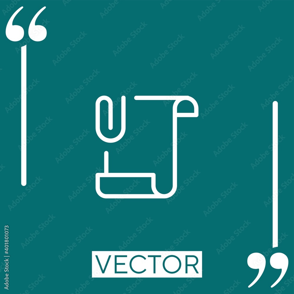 Poster attachment vector icon linear icon. editable stroke line