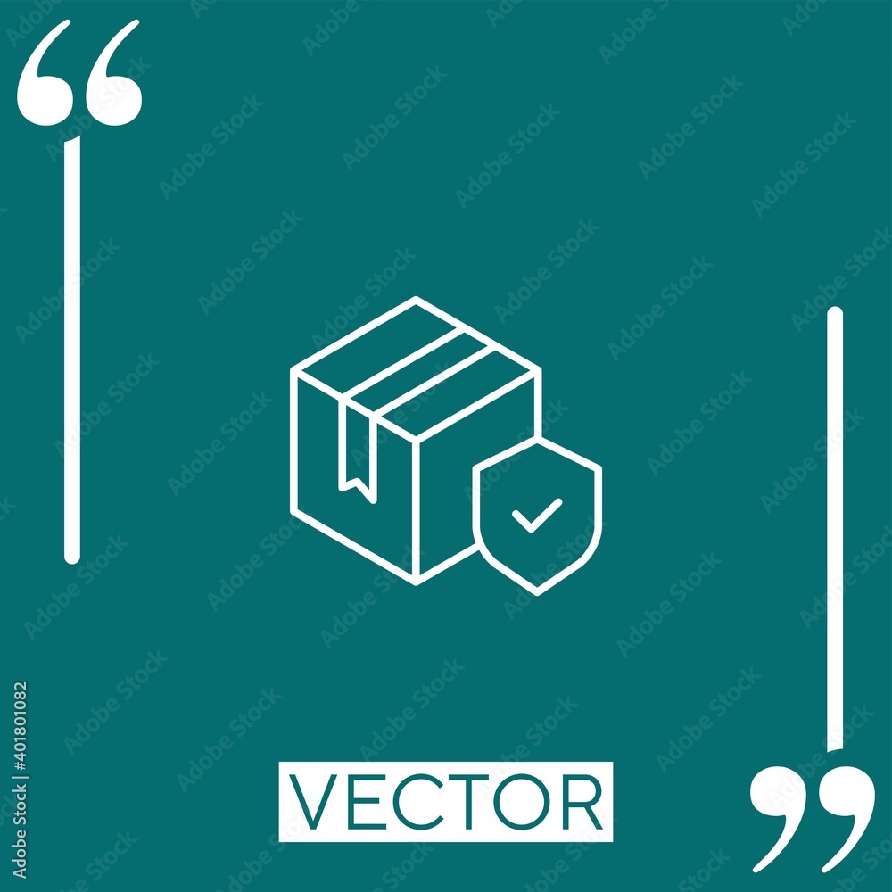 Poster box vector icon linear icon. editable stroke line
