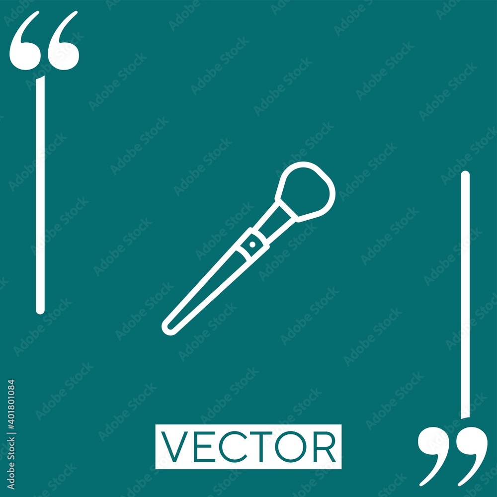 Poster brush vector icon linear icon. editable stroke line