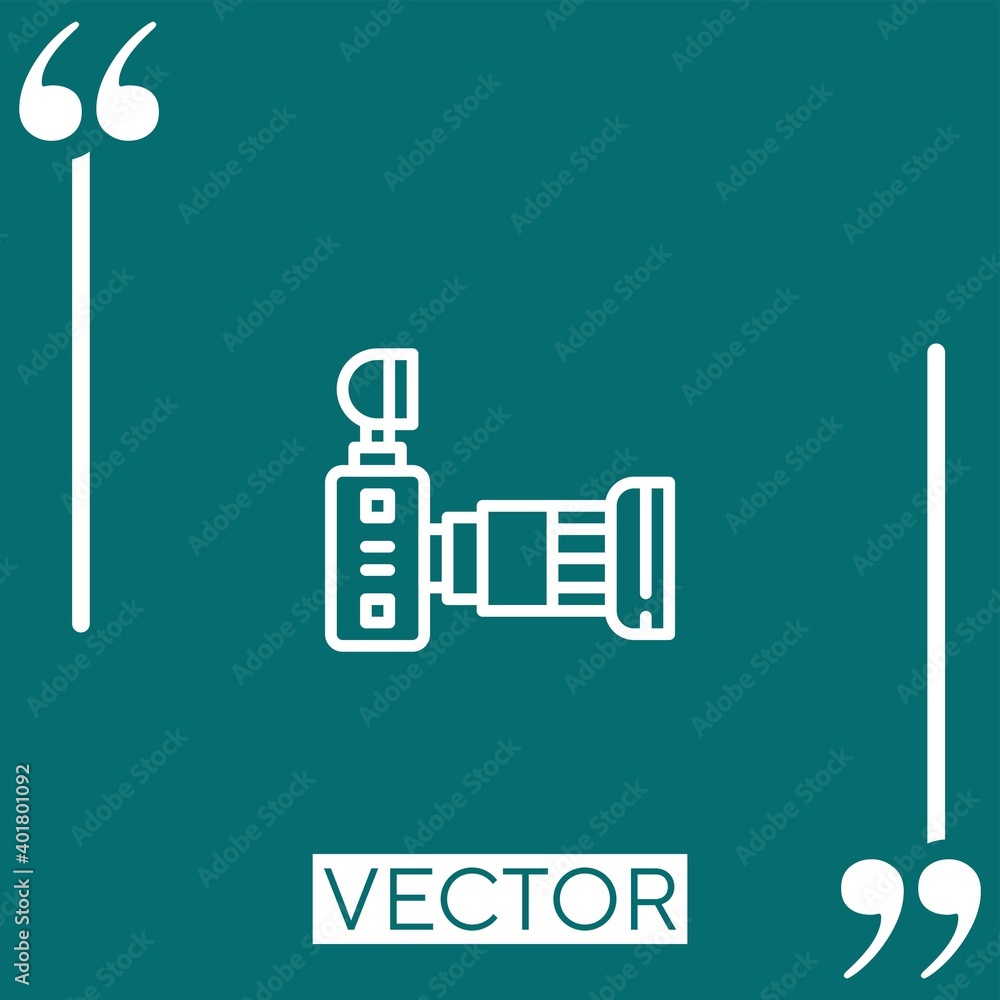 Poster camera vector icon linear icon. editable stroke line