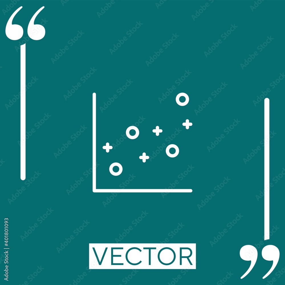 Poster chart vector icon linear icon. editable stroke line