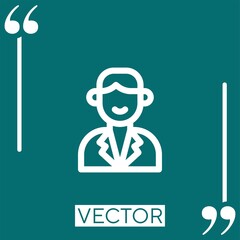 realtor vector icon Linear icon. Editable stroke line