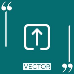 up arrow vector icon Linear icon. Editable stroke line