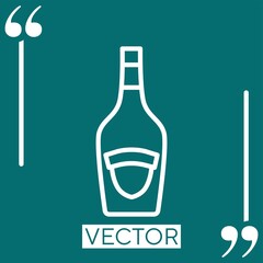 baileys bottle vector icon Linear icon. Editable stroke line