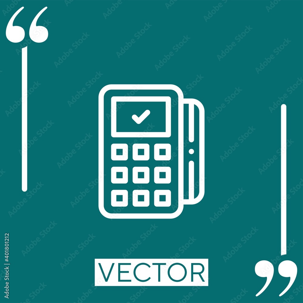 Aufkleber point of service vector icon linear icon. editable stroke line