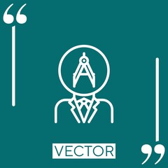 architect vector icon Linear icon. Editable stroke line