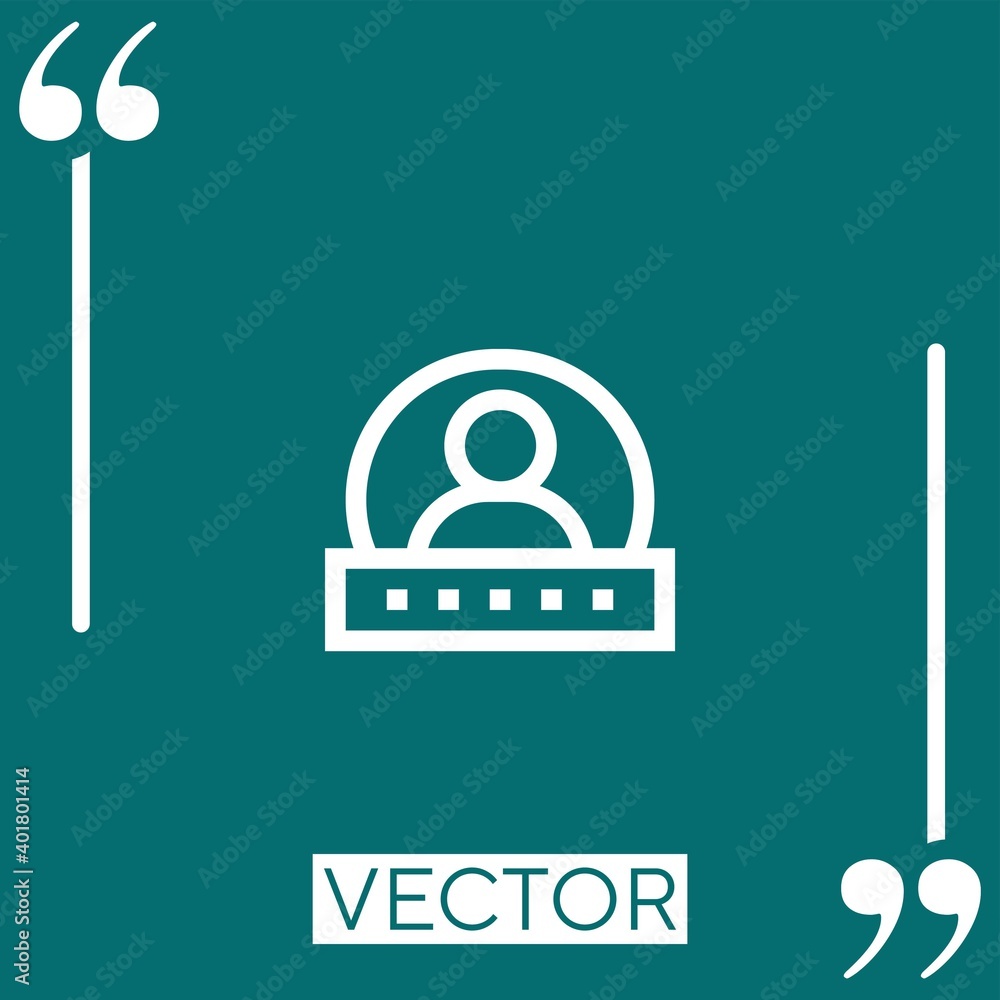 Poster login vector icon linear icon. editable stroke line