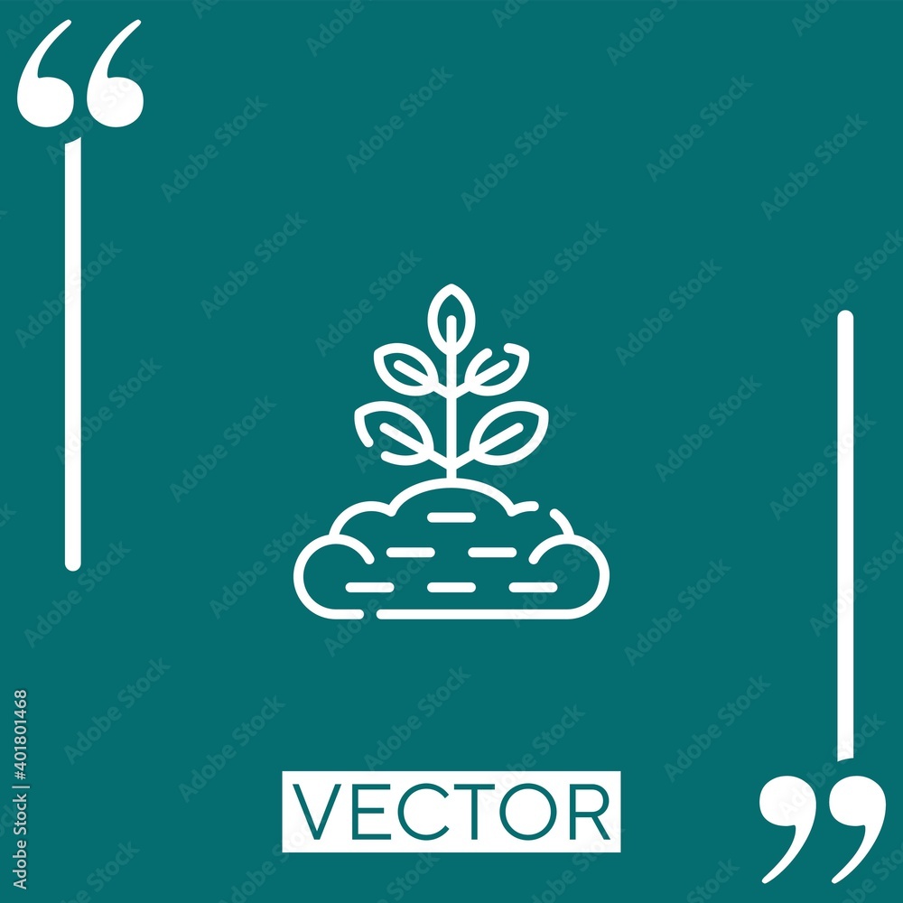 Poster sprout vector icon linear icon. editable stroke line