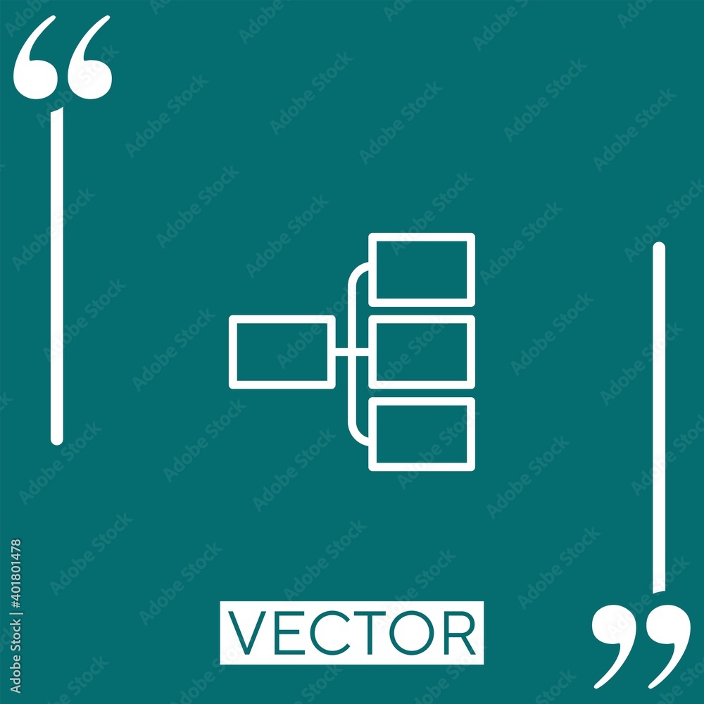 Poster structure vector icon linear icon. editable stroke line