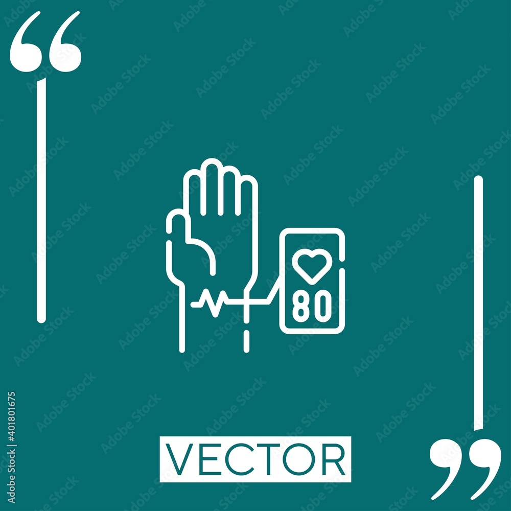 Poster pulse vector icon linear icon. editable stroke line
