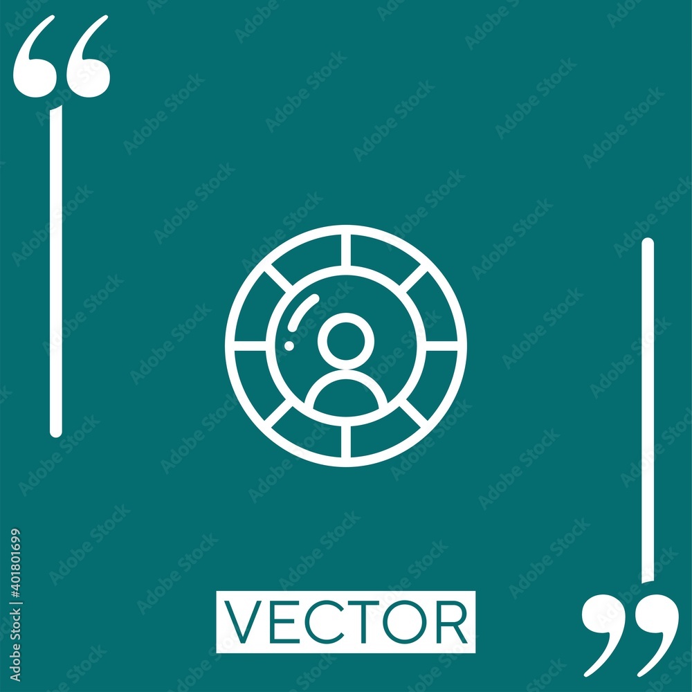 Poster skills vector icon linear icon. editable stroke line