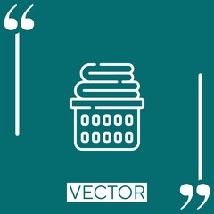laundry vector icon Linear icon. Editable stroke line