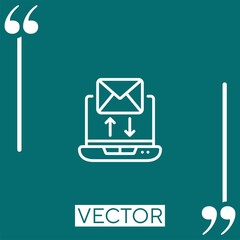 send vector icon Linear icon. Editable stroke line