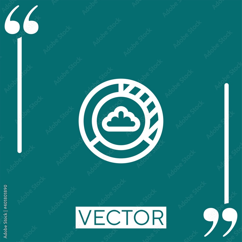 Poster pie chart vector icon linear icon. editable stroke line