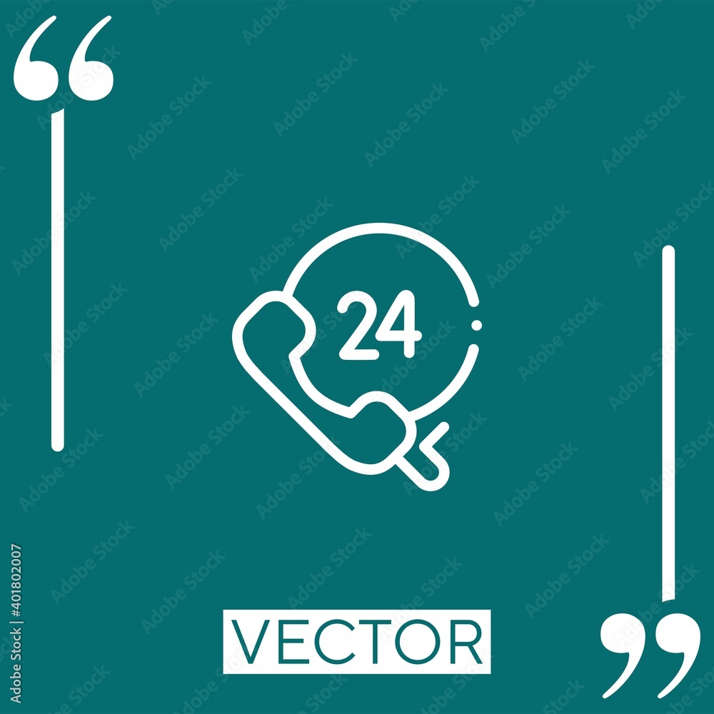 Poster hours vector icon linear icon. editable stroke line