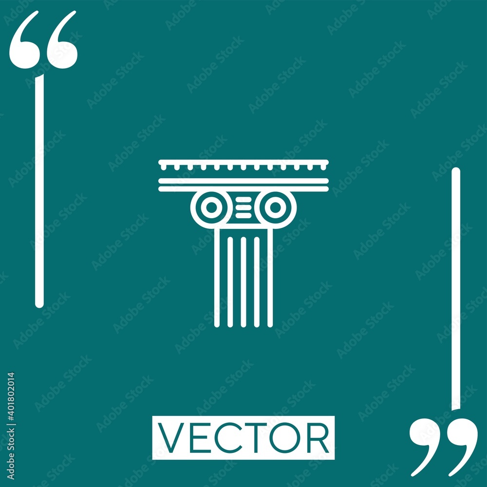 Poster architecture vector icon Linear icon. Editable stroke line