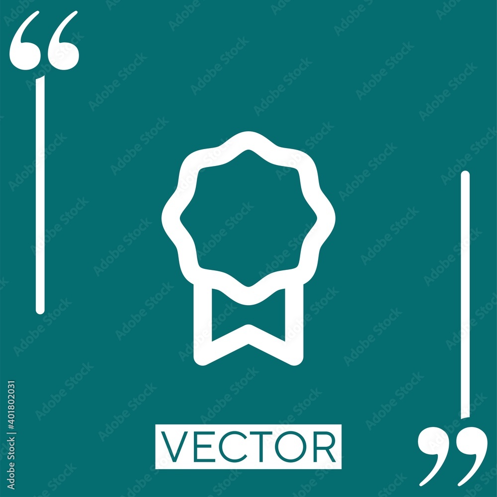 Poster badge vector icon linear icon. editable stroke line