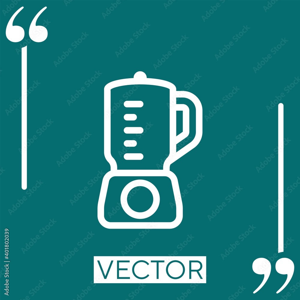 Poster blender vector icon linear icon. editable stroke line