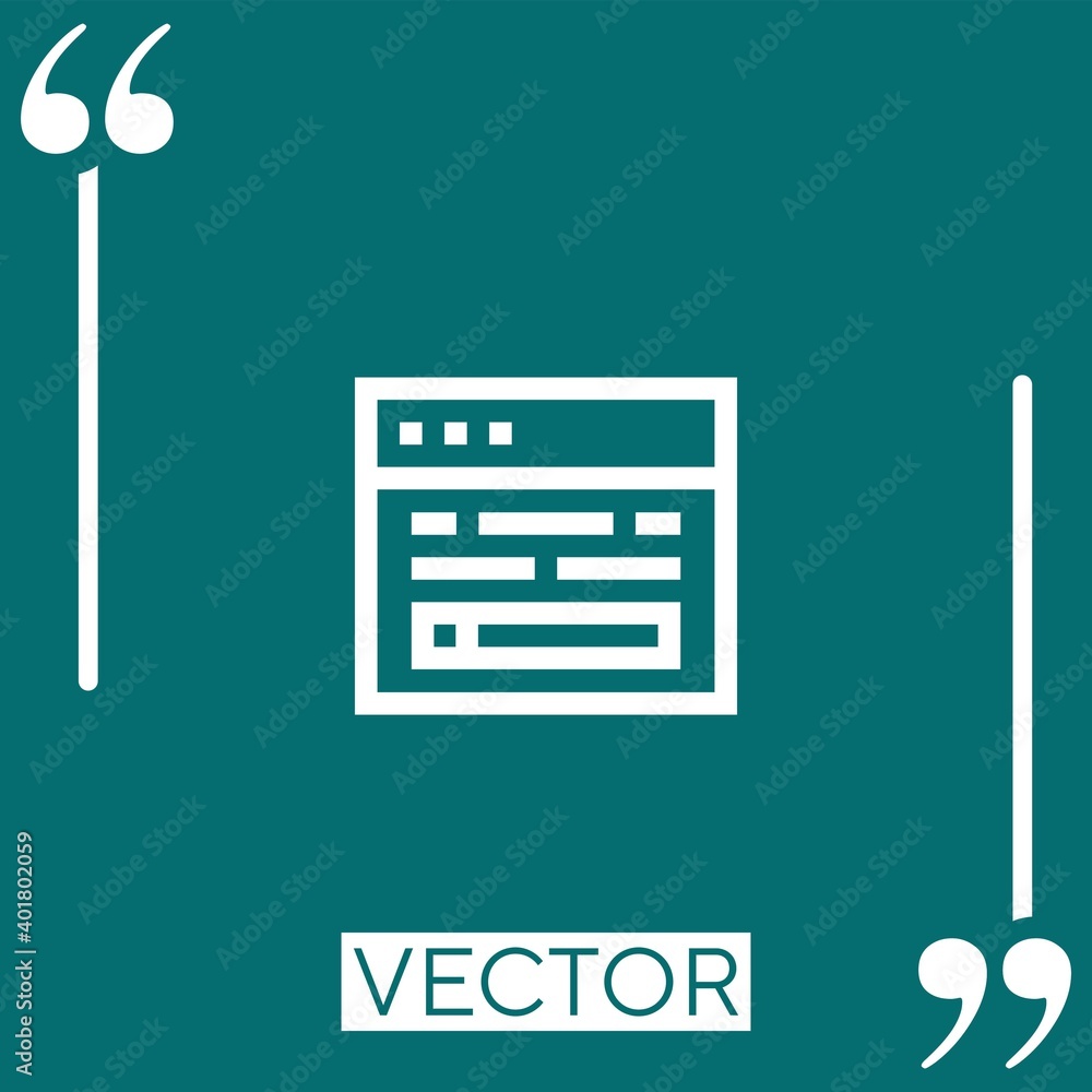 Poster code vector icon linear icon. editable stroke line