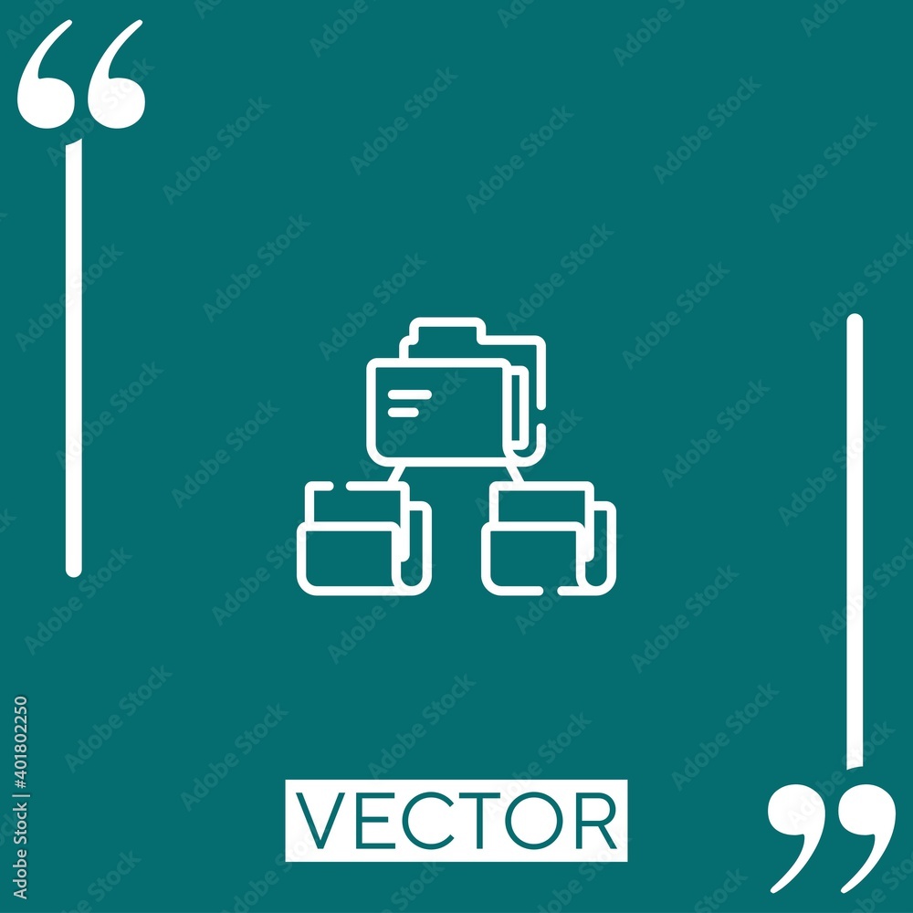 Poster structure vector icon linear icon. editable stroke line