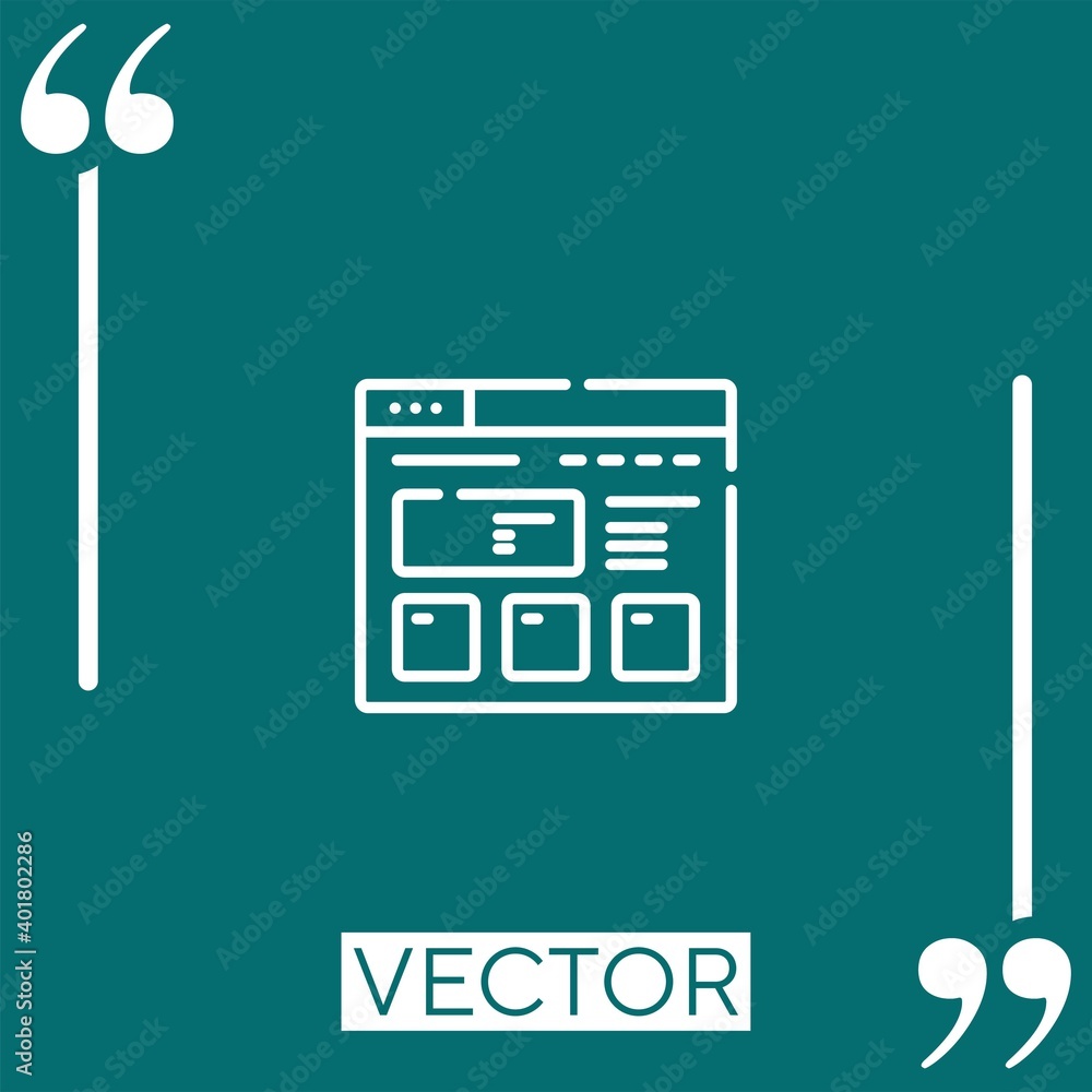 Poster user vector icon linear icon. editable stroke line