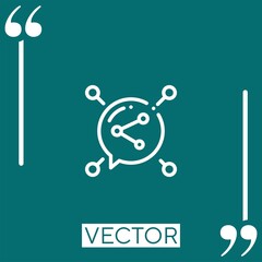 share vector icon Linear icon. Editable stroke line
