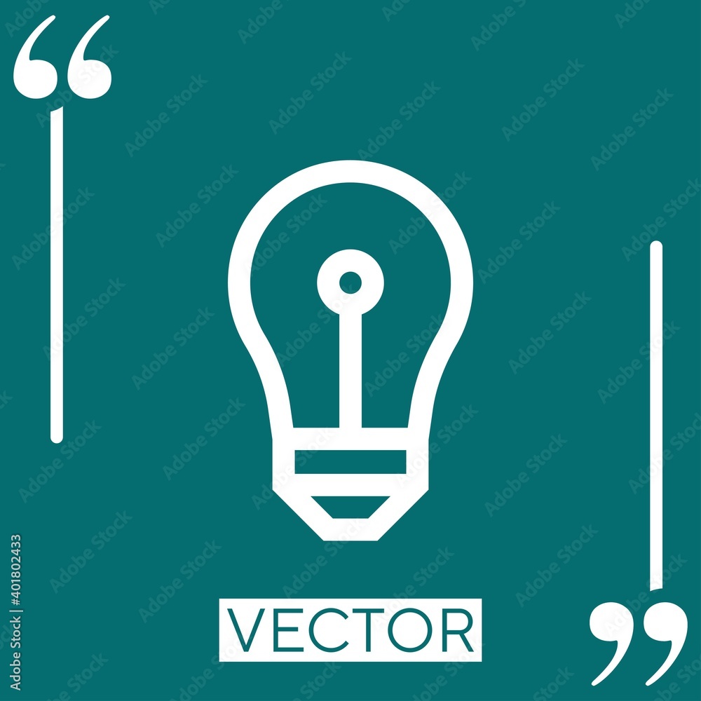 Poster idea vector icon linear icon. editable stroke line