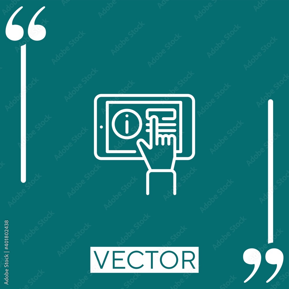 Poster information vector icon linear icon. editable stroke line