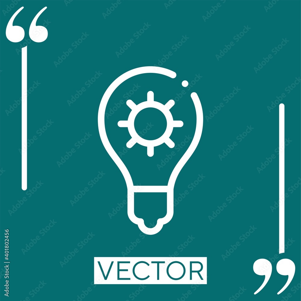 Poster light bulb vector icon linear icon. editable stroke line
