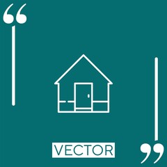 home vector icon Linear icon. Editable stroke line