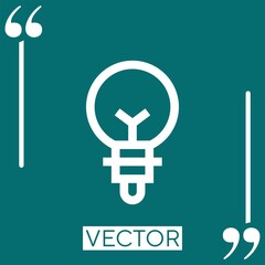Obraz premium lightbulb vector icon Linear icon. Editable stroke line