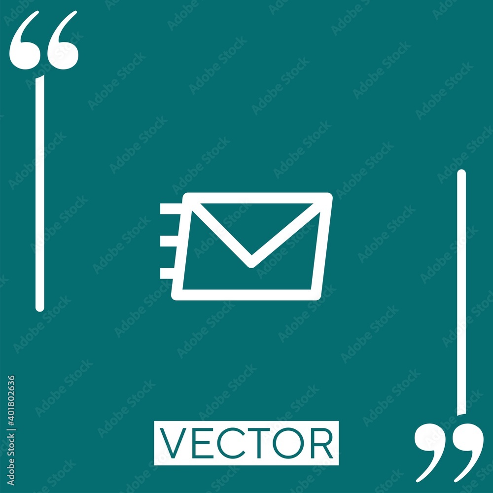 Poster mail vector icon linear icon. editable stroke line