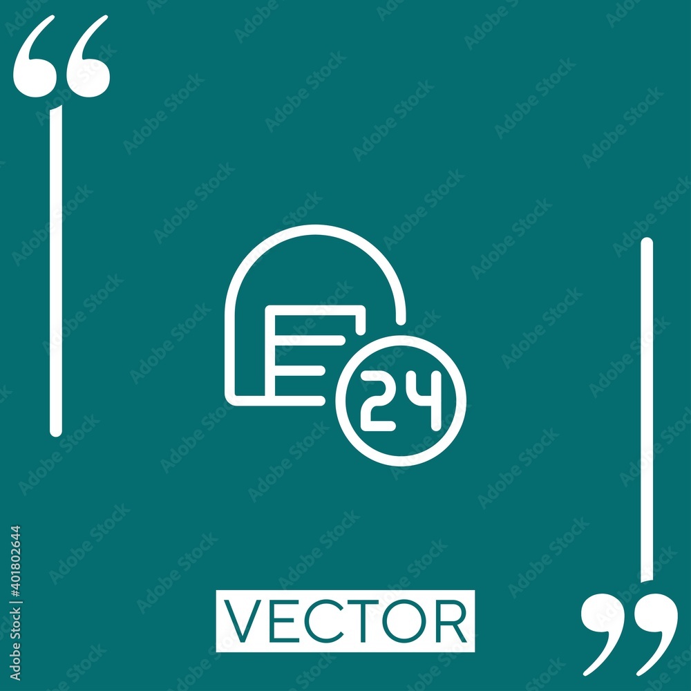 Poster open hours vector icon linear icon. editable stroke line