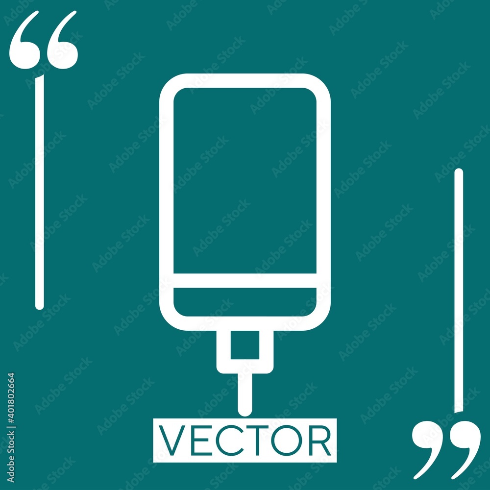 Poster connected vector icon linear icon. editable stroke line