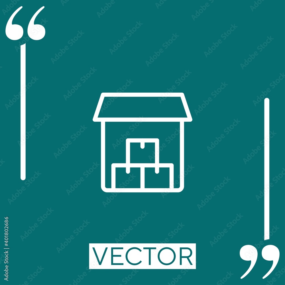 Poster hut vector icon linear icon. editable stroke line