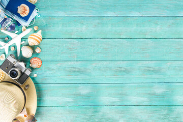 Bright  summer flat-lay