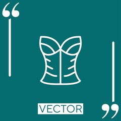 corset   vector icon Linear icon. Editable stroke line