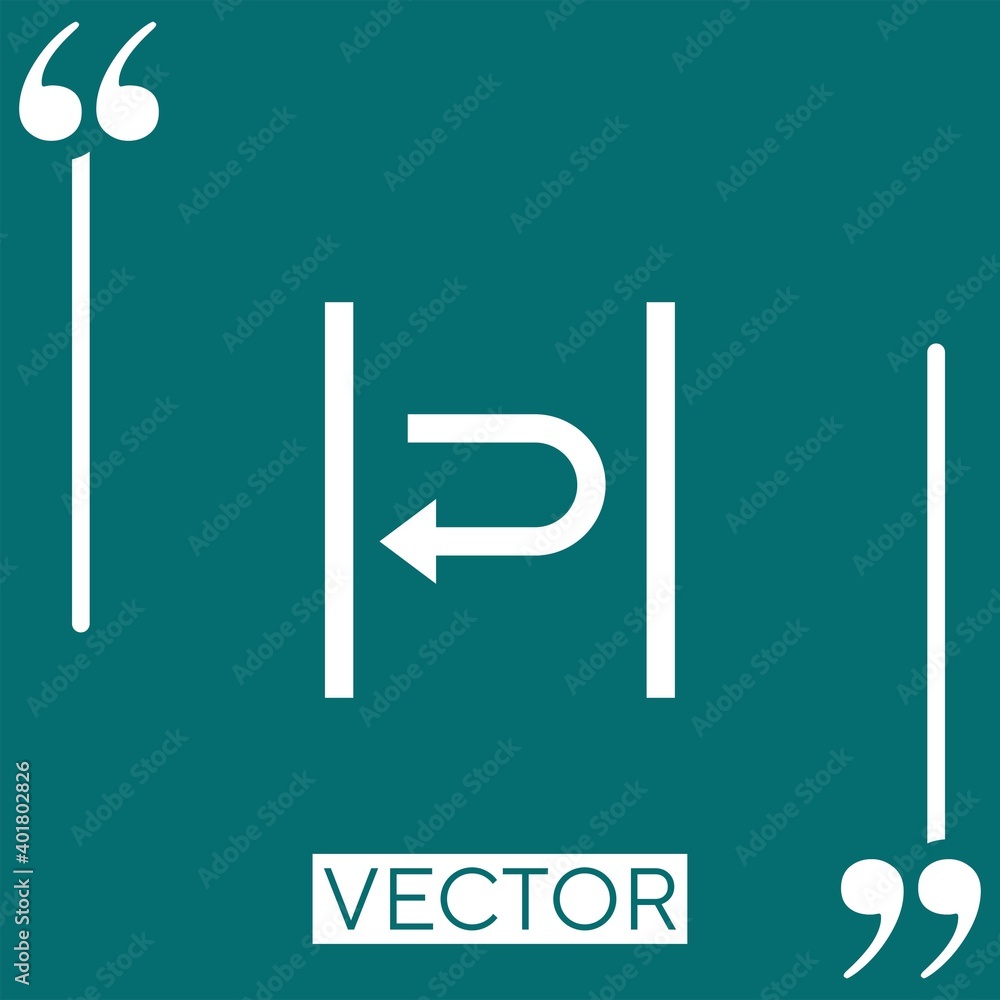 Poster indent vector icon linear icon. editable stroke line