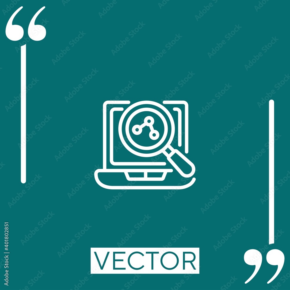 Poster sharing vector icon linear icon. editable stroke line
