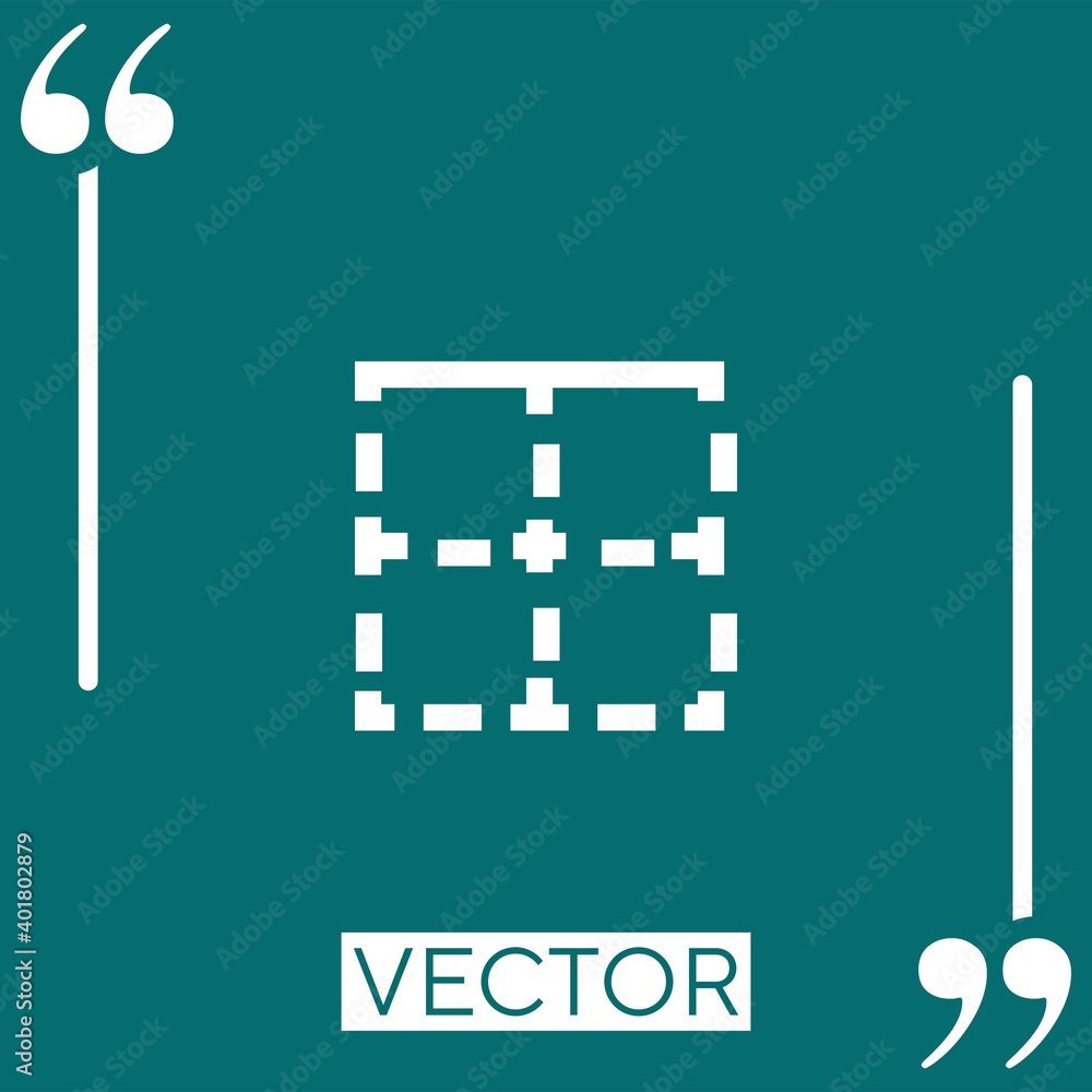 Poster border vector icon linear icon. editable stroke line