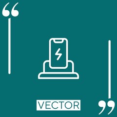 phone dock vector icon Linear icon. Editable stroke line