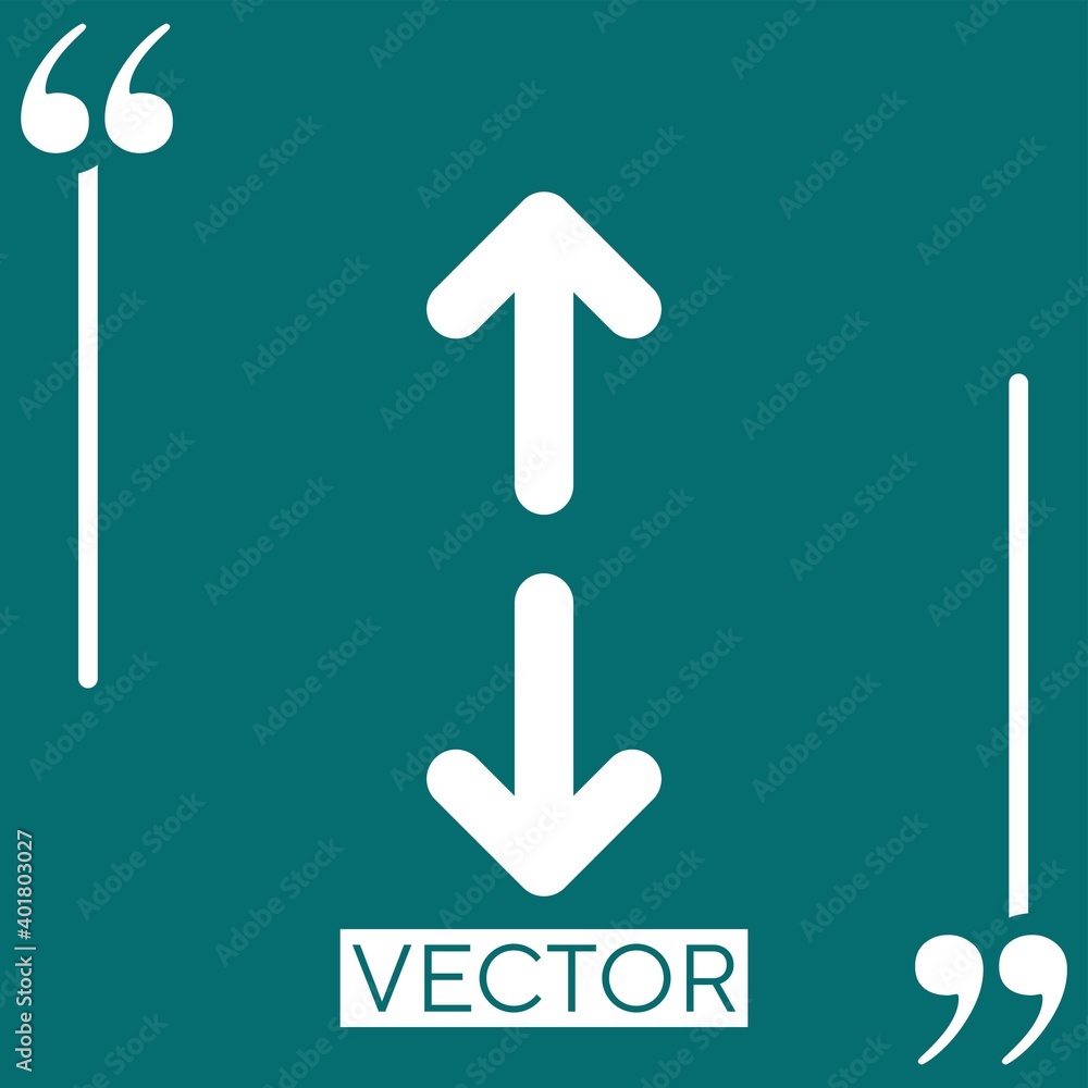 Poster resize vector icon linear icon. editable stroke line